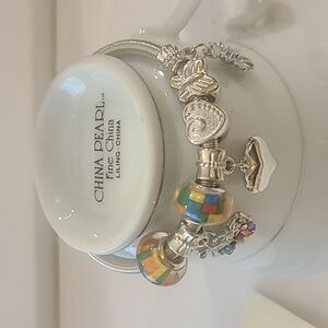 Women's Stretch Bracelet with Butterfly Charms